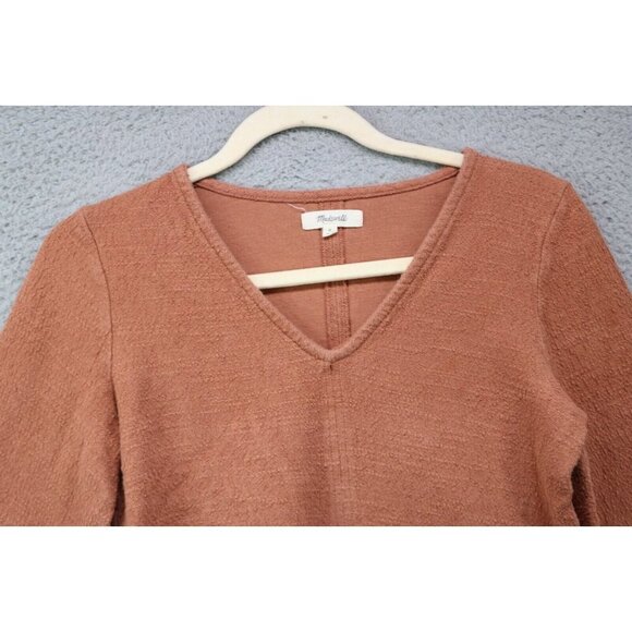 Madewell V-Neck 3/4 Puff Sleeves Cropped Top-Small-Prairie-Logenlook-Minimalist - Picture 3 of 7